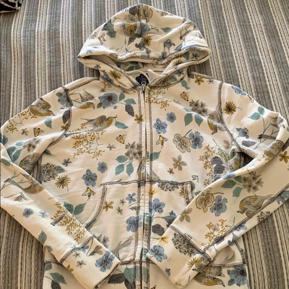 Lucky Brand Birds and Bees Hoodie VGUC